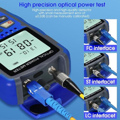 Fiber Tester: A-M50 Portable 50-26dBm Optical Power Meter – Side View