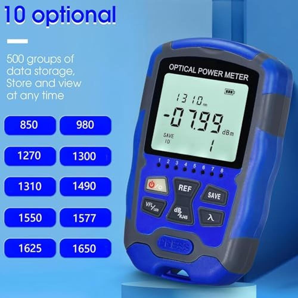 Fiber Tester: A-M50 Portable 50-26dBm Optical Power Meter – In Use