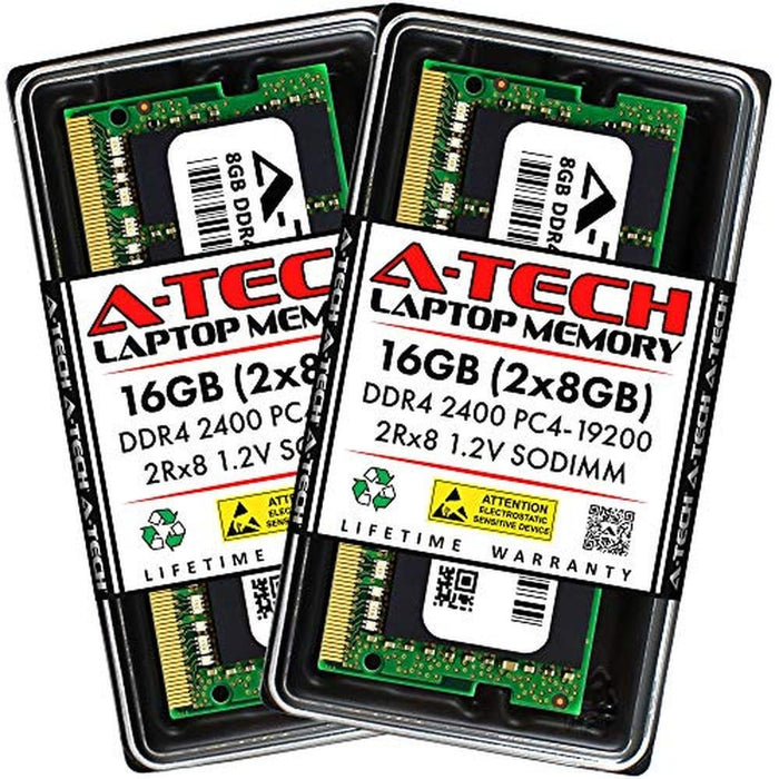 A-Tech 16GB (2x8GB) DDR4 2400MHz SODIMM PC4-19200 2Rx8 Dual – Front View