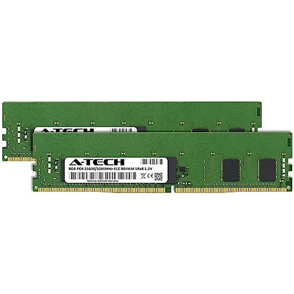 ECC RAM: A-Tech 16GB Kit 2x8GB DDR4 3200MHz PC4-25600 – Side View