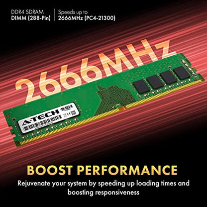 A-Tech 32GB (2x16GB) DDR4 2666 MHz UDIMM PC4-21300 – Close-up Detail