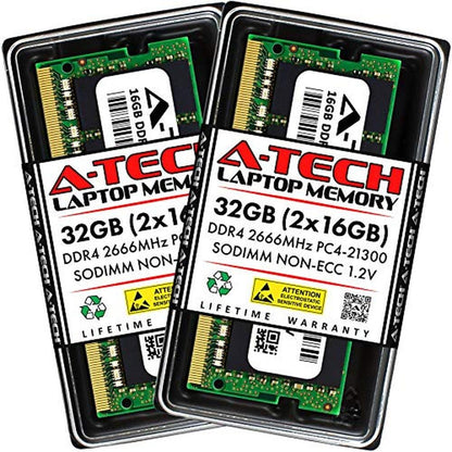 PC4 Tech: A-Tech 32GB (2x16GB) DDR4 2666MHz PC4-21300 – Front View