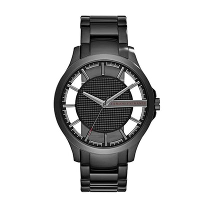 Men Watch: Armani Exchange Men's Watch Three Hand Black – Front View