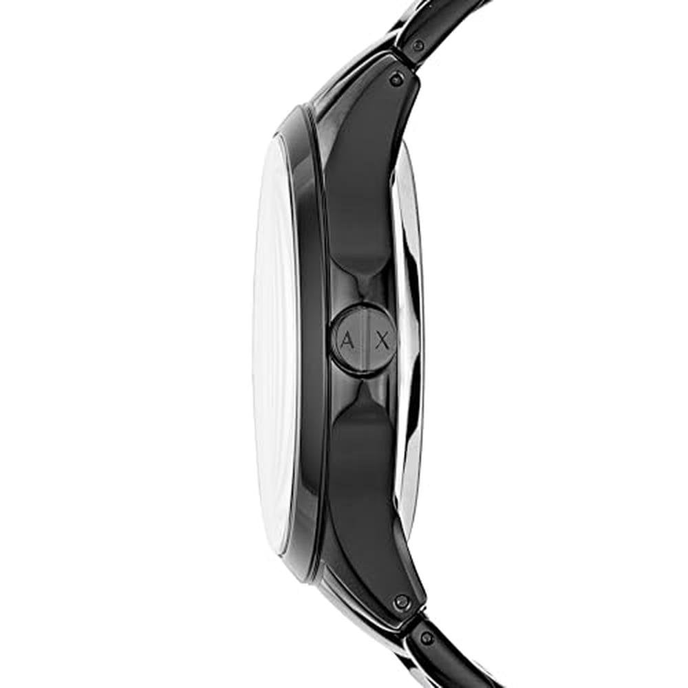 Men Watch: Armani Exchange Men's Watch Three Hand Black – Side View