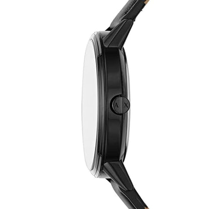 Men Armani: Armani Exchange Multifunction Men's Watch Black – Close-up Detail