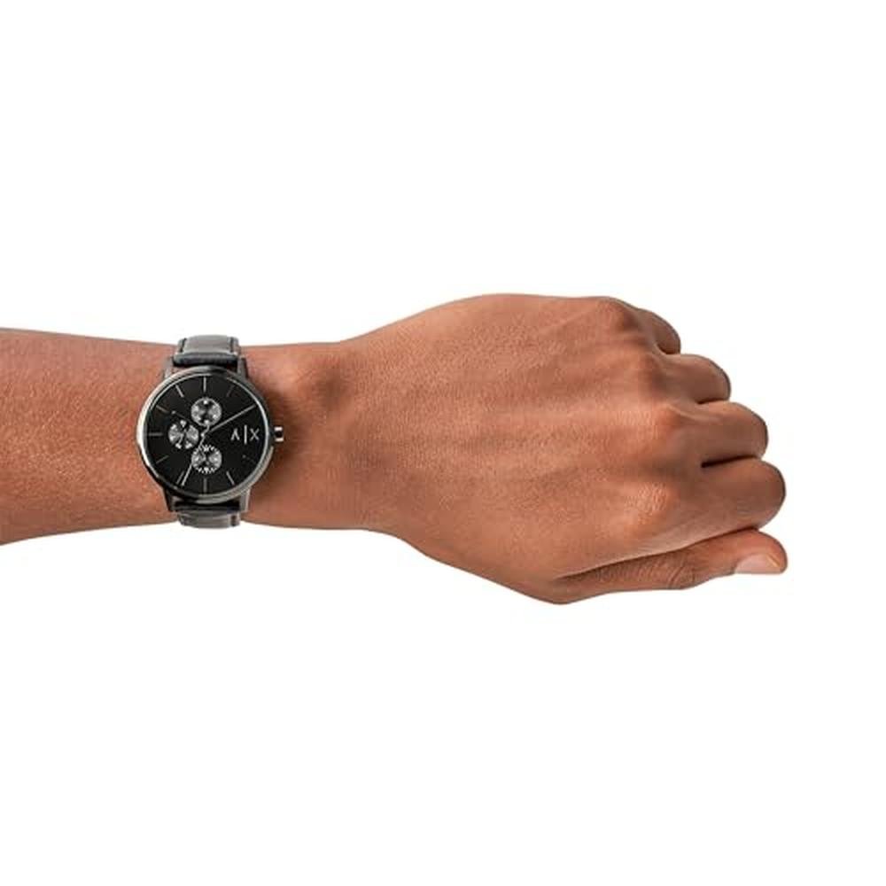 Men Armani: Armani Exchange Multifunction Men's Watch Black – In Use