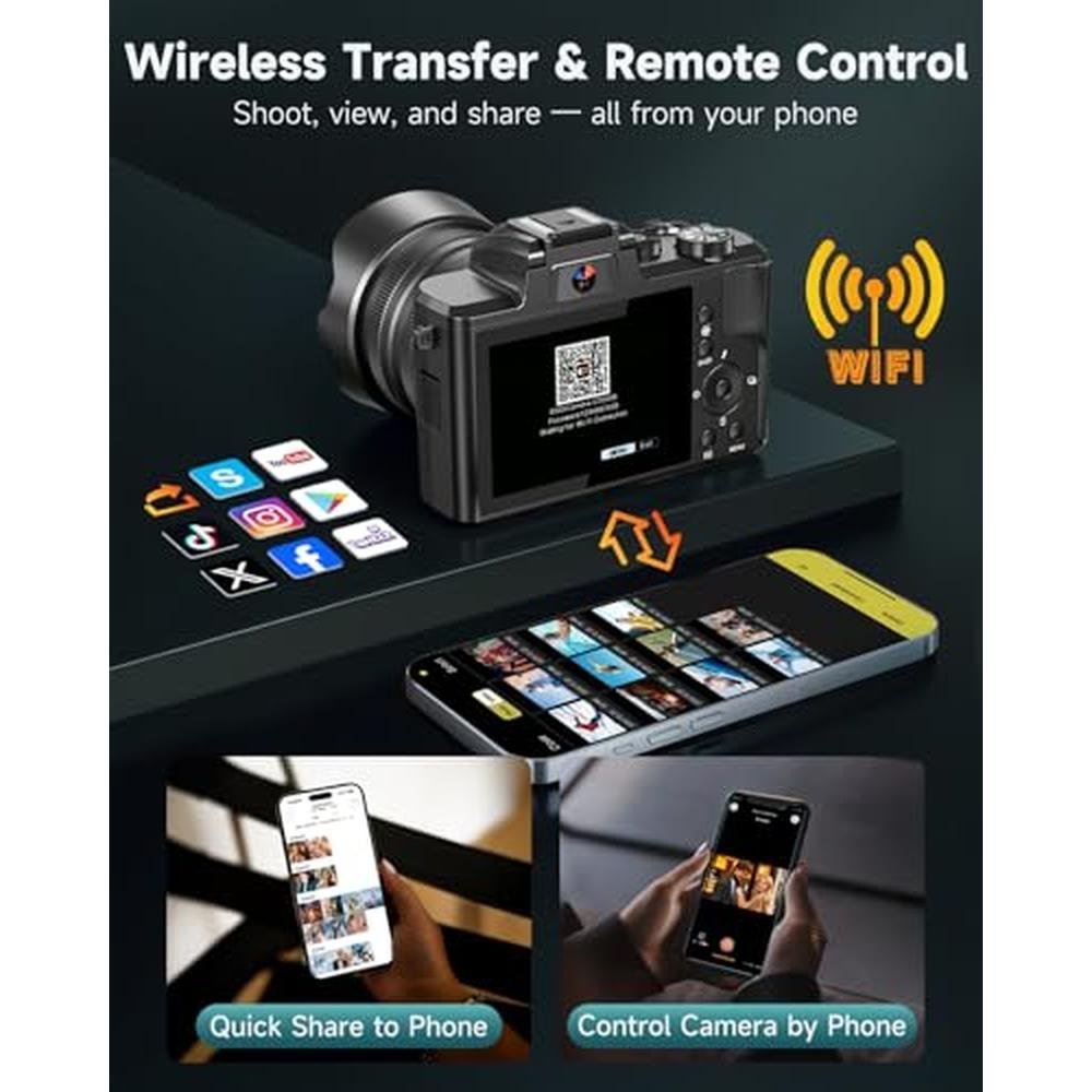 Camera Lens: Aasonida 8K Digital Camera Autofocus 88MP WiFi – In Use