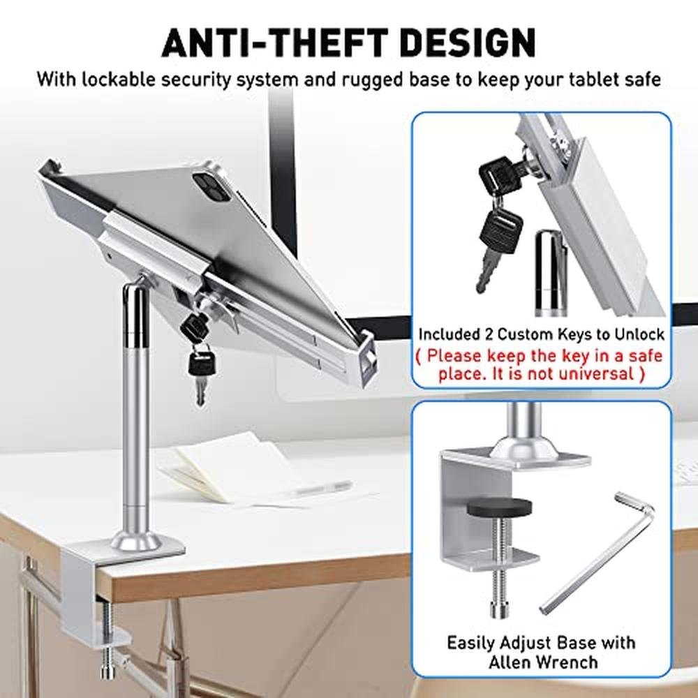 Tablet Stand: Abovetek Anti-Theft Locking Tablet Stand – Side View