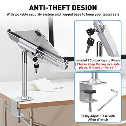 Tablet Stand: Abovetek Anti-Theft Locking Tablet Stand – Side View