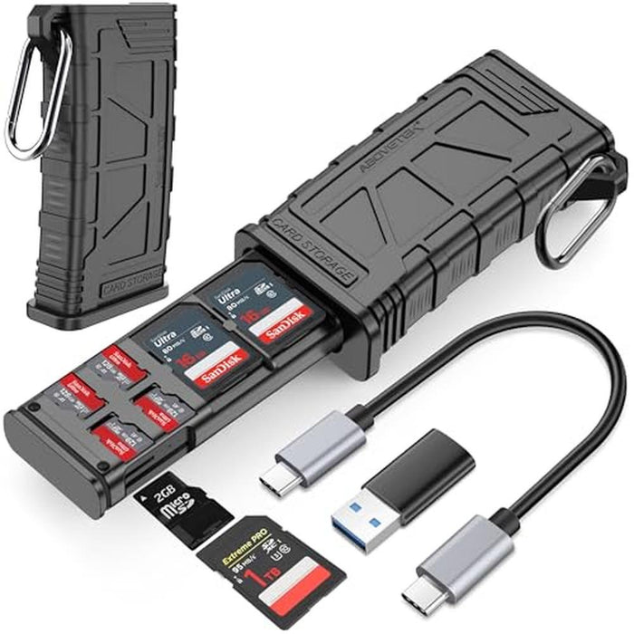 SD Card Reader: AboveTEK High-Speed 2-in-1 SD/Micro SD Card – Front View