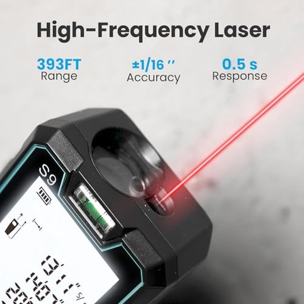 Laser Tool: Acegmet Laser Measure 393ft/120m – Close-up Detail