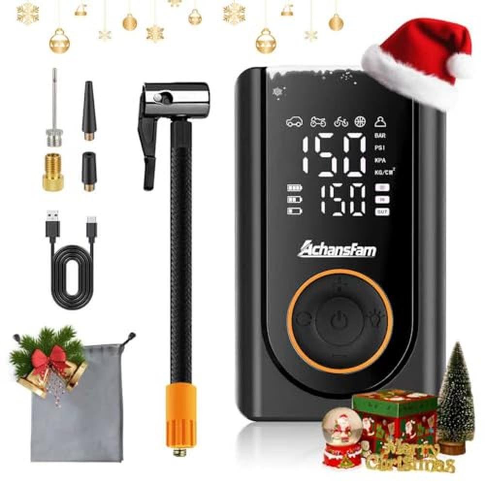 AchansFam L9 Pro Tire Inflator Portable Air Compressor – Front View