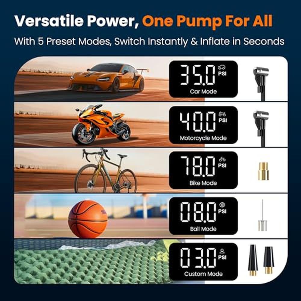 AchansFam L9 Pro Tire Inflator Portable Air Compressor – Packaging