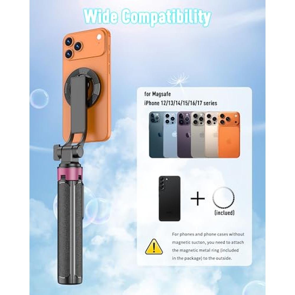 Tripod iPhone: ACKIMA Magnetic Tripod Portable Selfie Stick – Close-up Detail