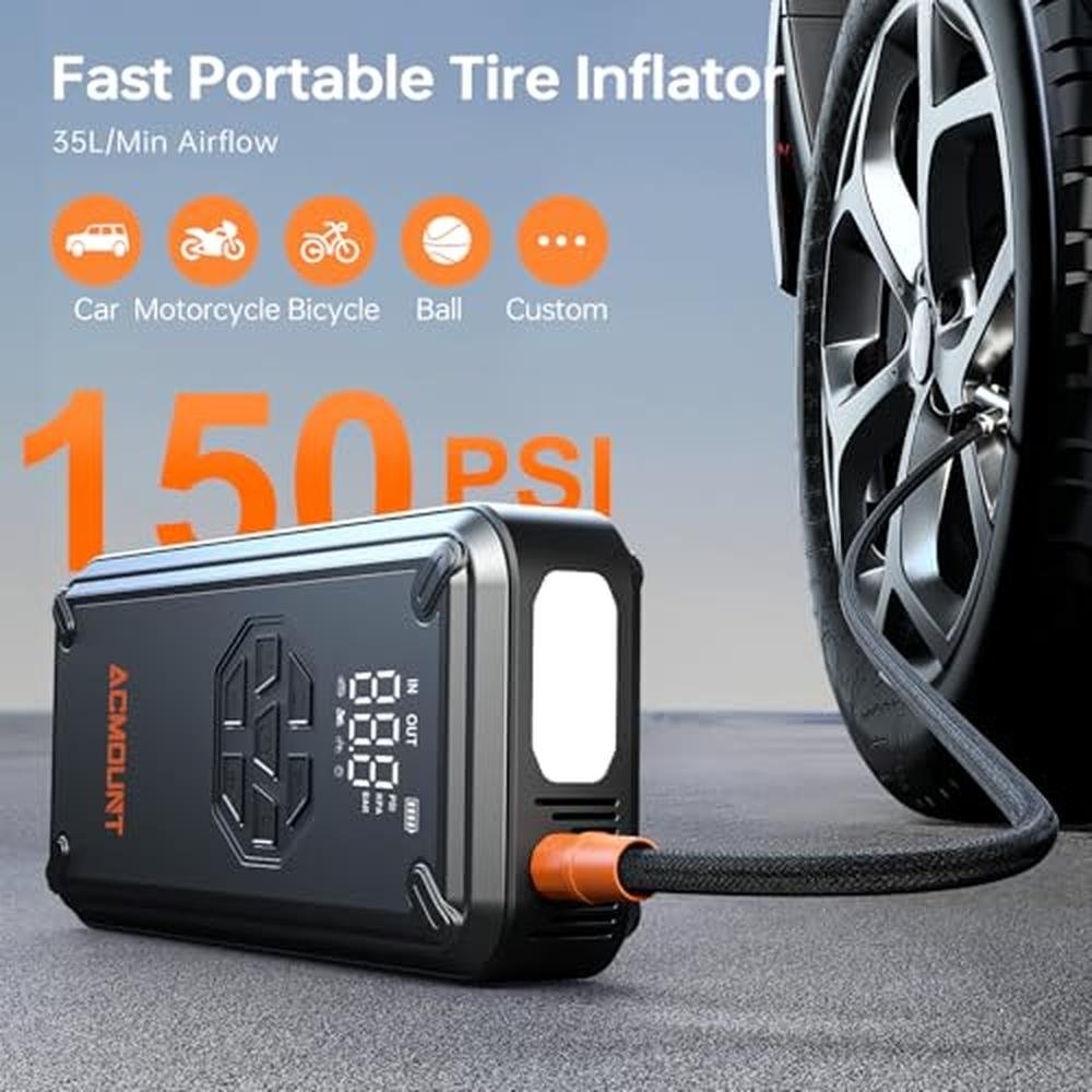 Jump Starter: Acmount W160 5000A Portable Car Jump Starter – Close-up Detail
