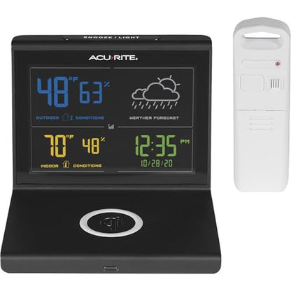 Acurite Weather Forecaster: Acurite 01193M Black – Front View