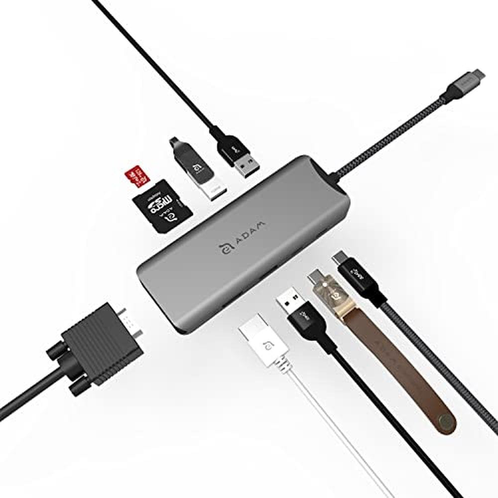 Gen2 Hub: Adam Elements USB-C Gen2 Hub Laptop Docking – Front View