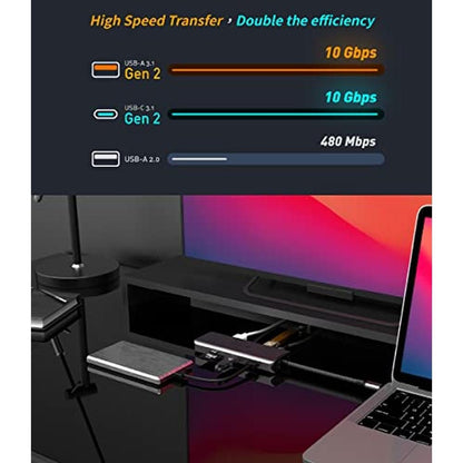 Gen2 Hub: Adam Elements USB-C Gen2 Hub Laptop Docking – In Use