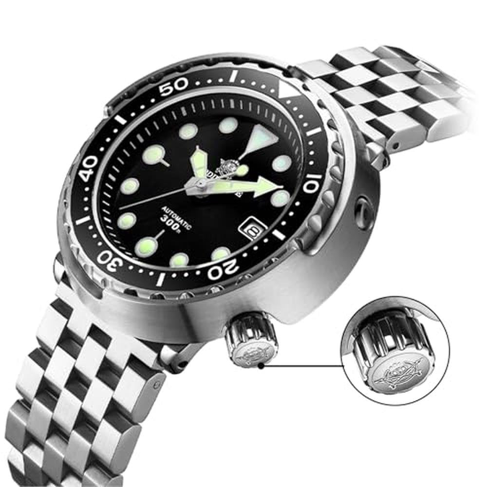 ADDIESDIVE 47.5mm Automatic Dive Watches for Men – Close-up Detail