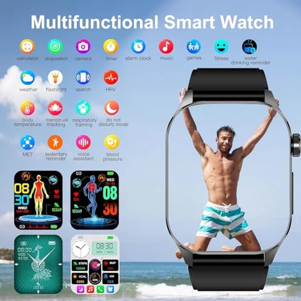 Advanced Health Smartwatch: Real-Time Blood Oxygen & Heart – Packaging