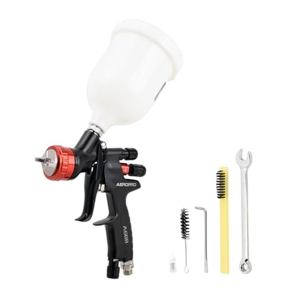 Gun Paint: AEROPRO Tools A608 HVLP Air Spray Gun 1.3mm – Front View