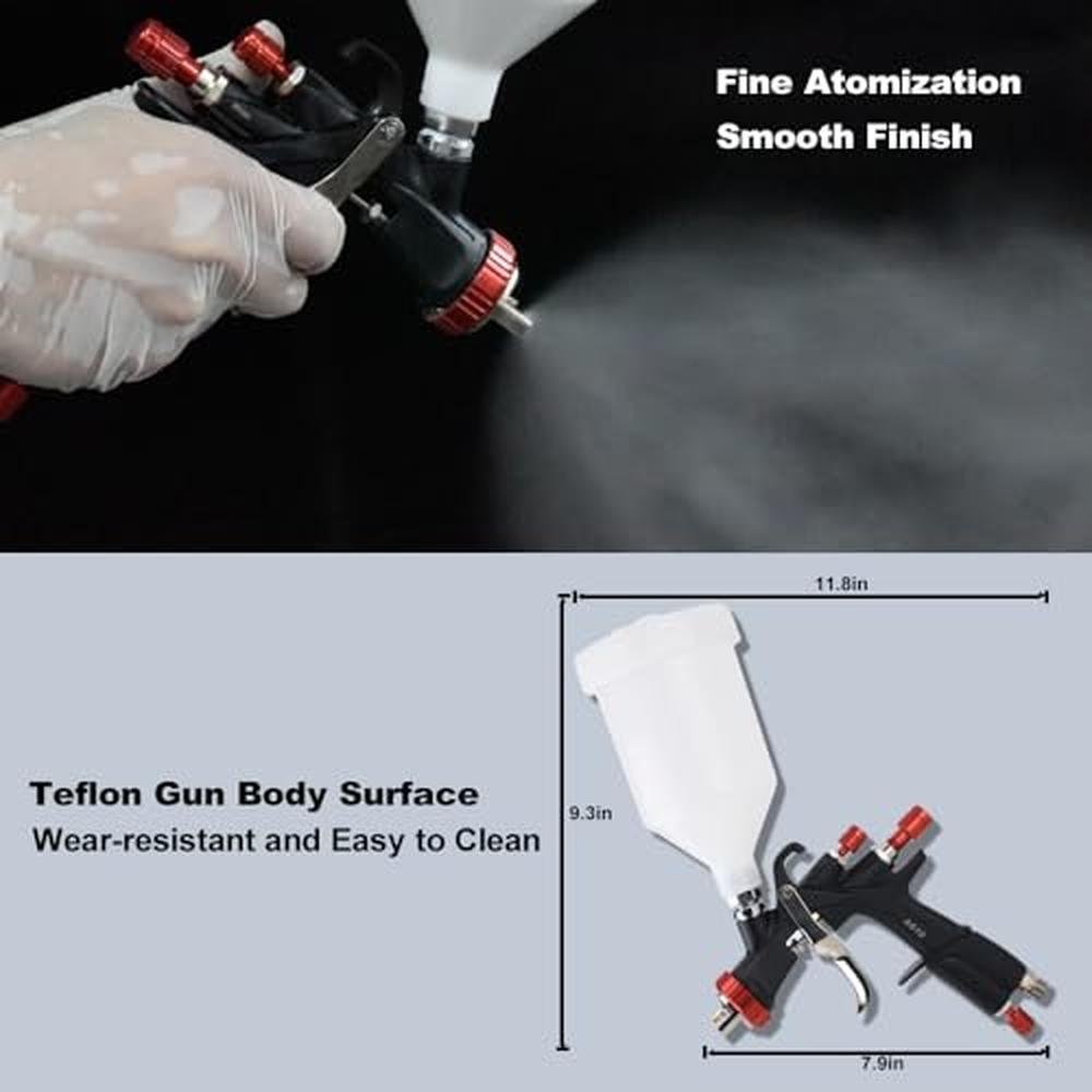 Gun Paint: AEROPRO TOOLS R500 LVLP Air Spray Gun with 1.3 – In Use