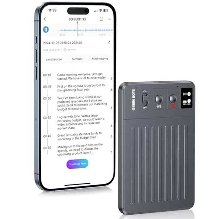 Voice Recorder: AI-Powered Digital Voice Recorder with – Front View