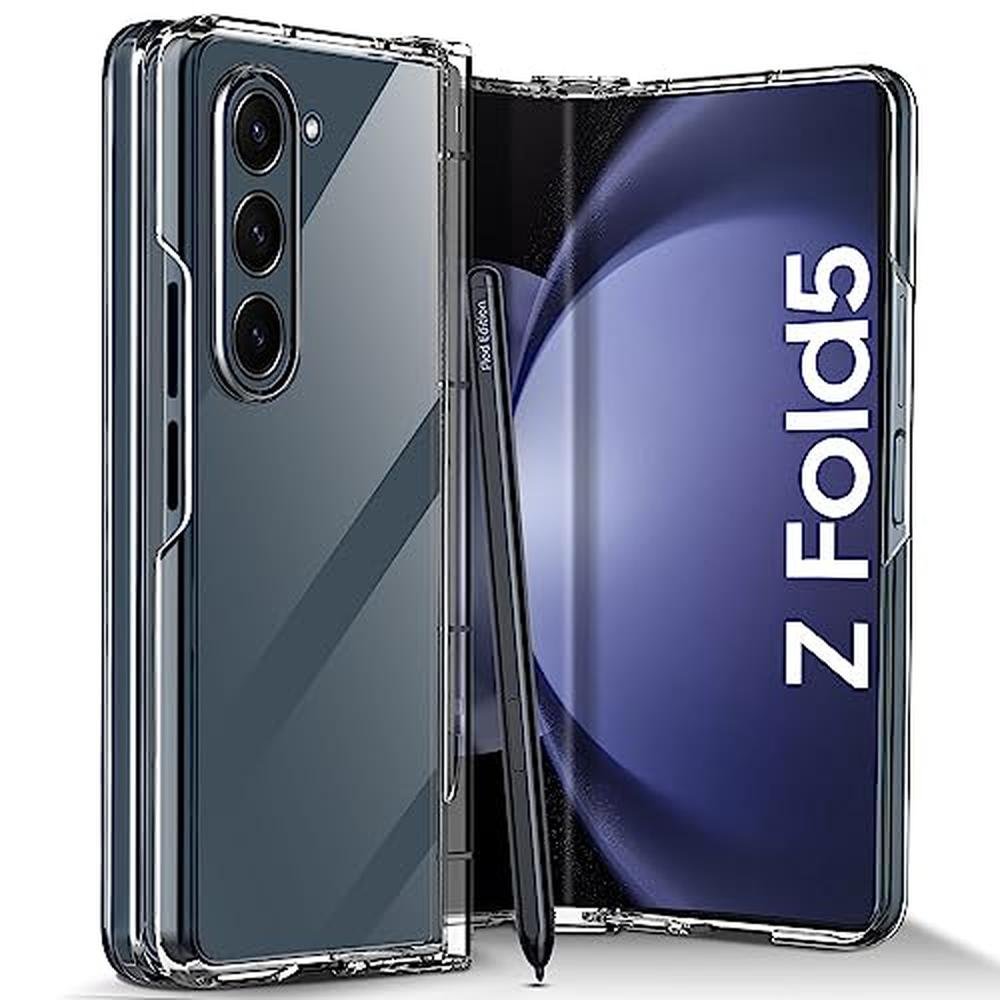 Galaxy Fold 5 Case: AICase Clear Phone Case with S Pen – Front View