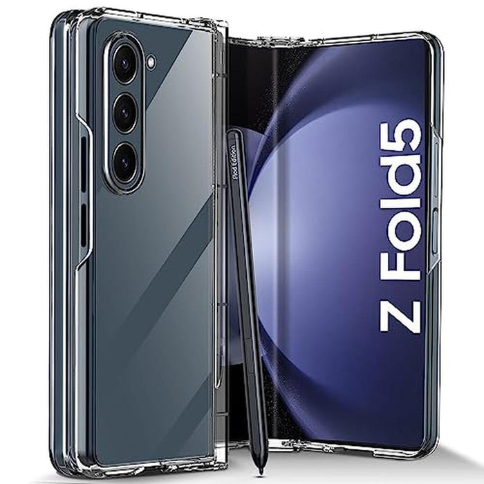 Galaxy Fold 5 Case: AICase Clear Phone Case with S Pen – Front View