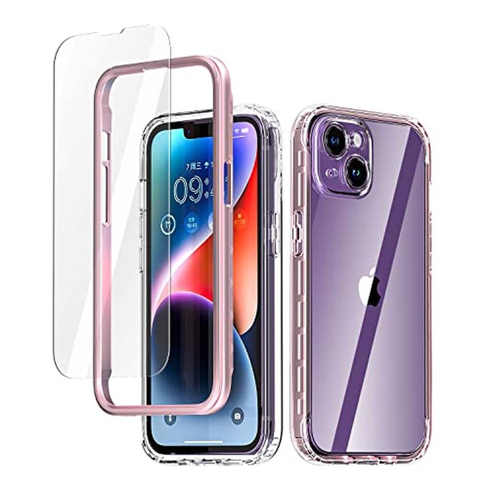 iPhone Case: AICase Clear Full Body Rugged for iPhone 14 – Front View