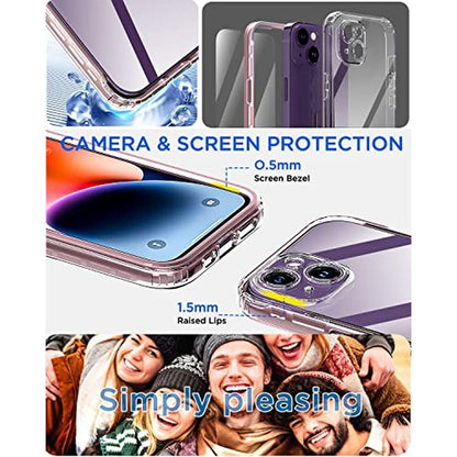 iPhone Case: AICase Clear Full Body Rugged for iPhone 14 – Side View