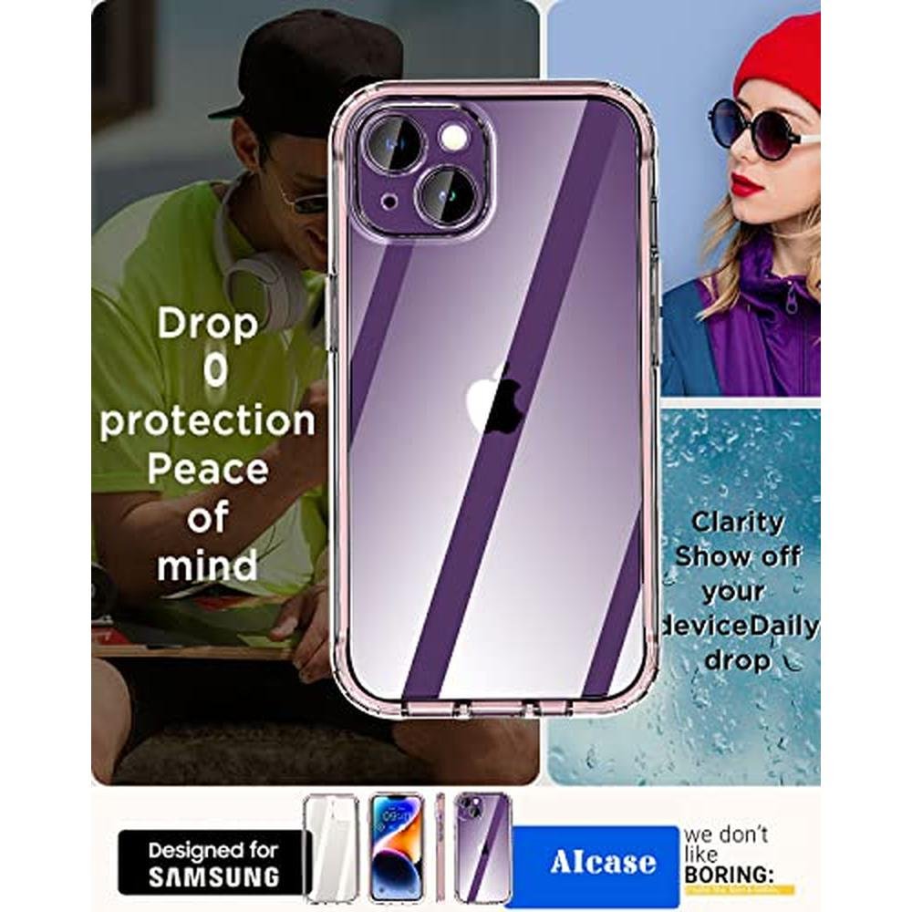 iPhone Case: AICase Clear Full Body Rugged for iPhone 14 – In Use