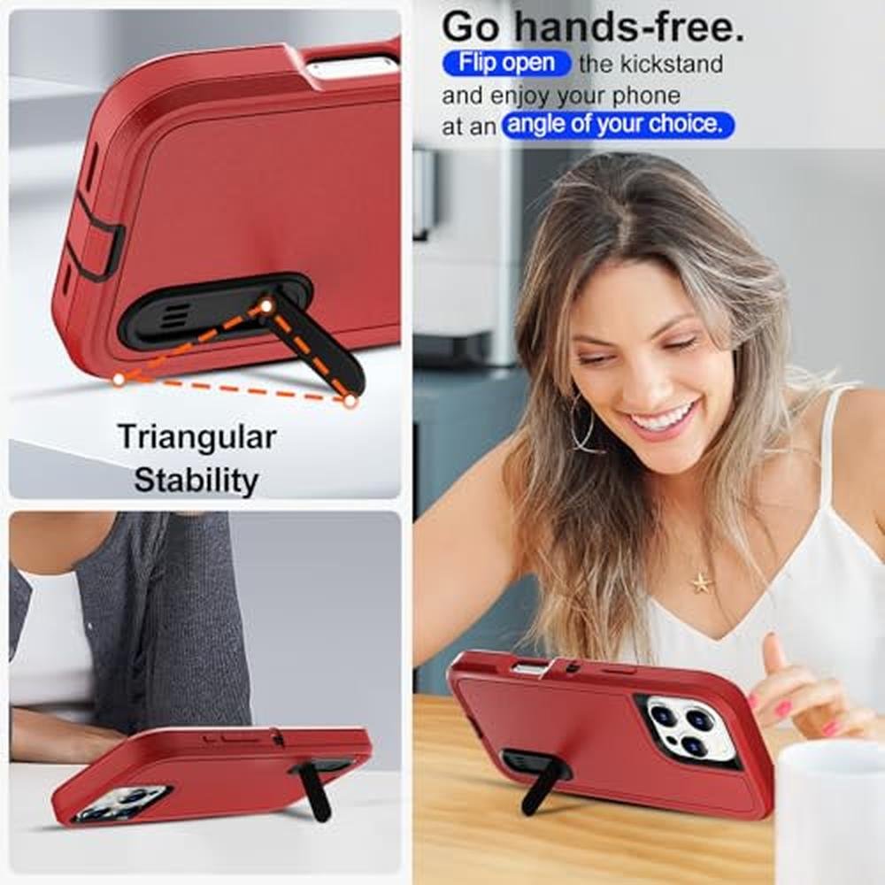 iPhone 16 Pro Case: AICase Triple Layer Heavy Duty Drop – Close-up Detail