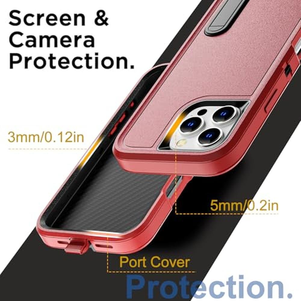 iPhone 16 Pro Case: AICase Triple Layer Heavy Duty Drop – In Use