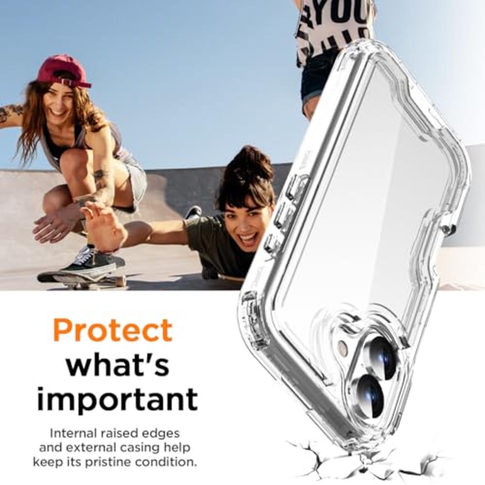 AICase iPhone 17 Clear: Heavy Duty Durable 3-Layer Crystal – Side View