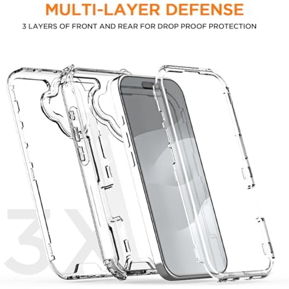 AICase iPhone 17 Clear: Heavy Duty Durable 3-Layer Crystal – Close-up Detail