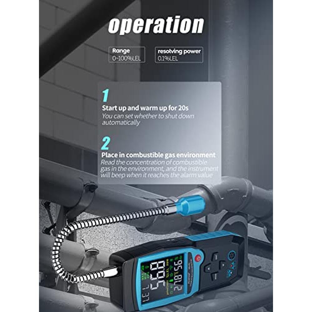 Natural Gas Detector: Aicevoos High-End Rechargeable Device – Side View