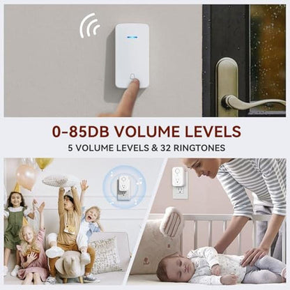 Doorbell Button: AIDA Wireless Self-Powered Doorbell with – In Use