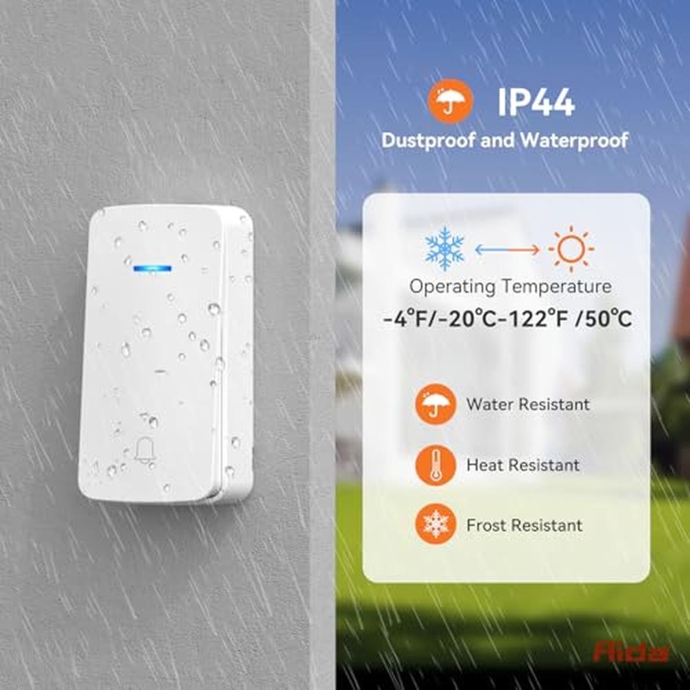 Doorbell Button: AIDA Wireless Self-Powered Doorbell with – Packaging