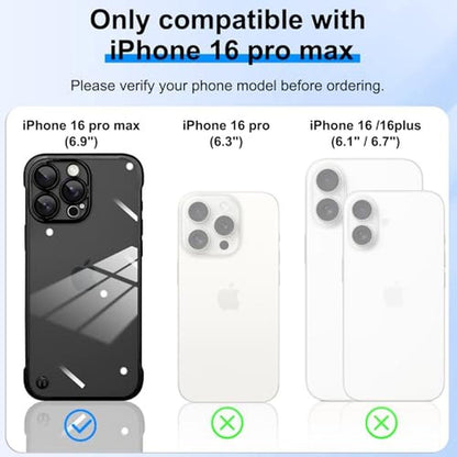 Frameless Case: Aidvaia iPhone 16 Pro Max Transparent – Side View