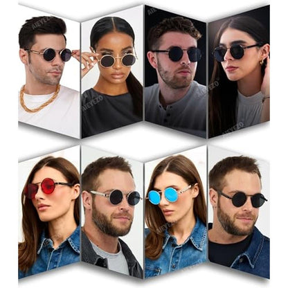 Aieyezo Round Steampunk Sunglasses – In Use