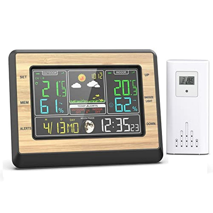 Weather Station: Ailgely Colorful Wireless Indoor Outdoor – Front View