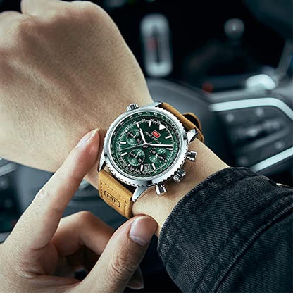 Aimes Men's Stainless Steel Waterproof Chronograph Watch – In Use