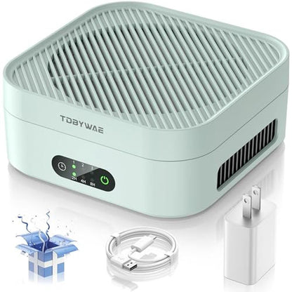 Air Purifier: TDBYWAE H13 True HEPA Air Purifier with USB – Front View