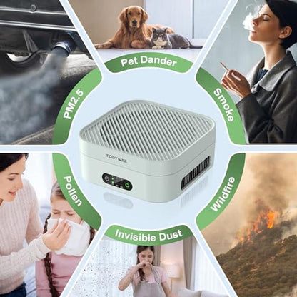 Air Purifier: TDBYWAE H13 True HEPA Air Purifier with USB – In Use