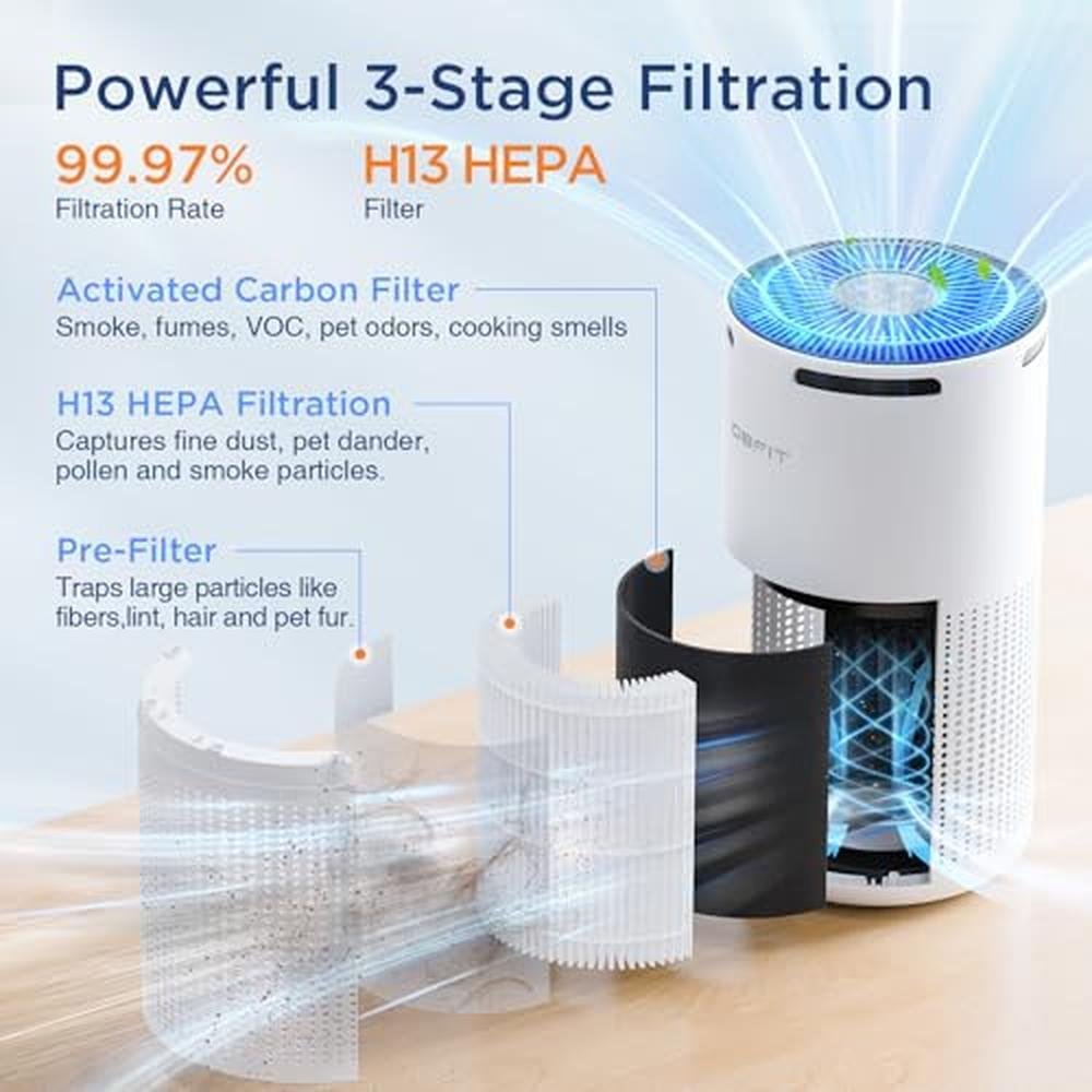 Air Purifier: DBFIT H13 HEPA Air Purifier – Close-up Detail