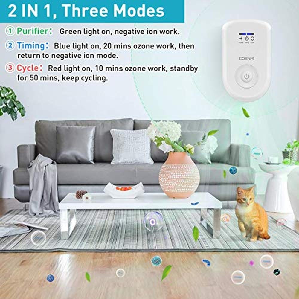 Air Purifiers: Dual-Function Ozone and Negative Ion Ionizer – In Use