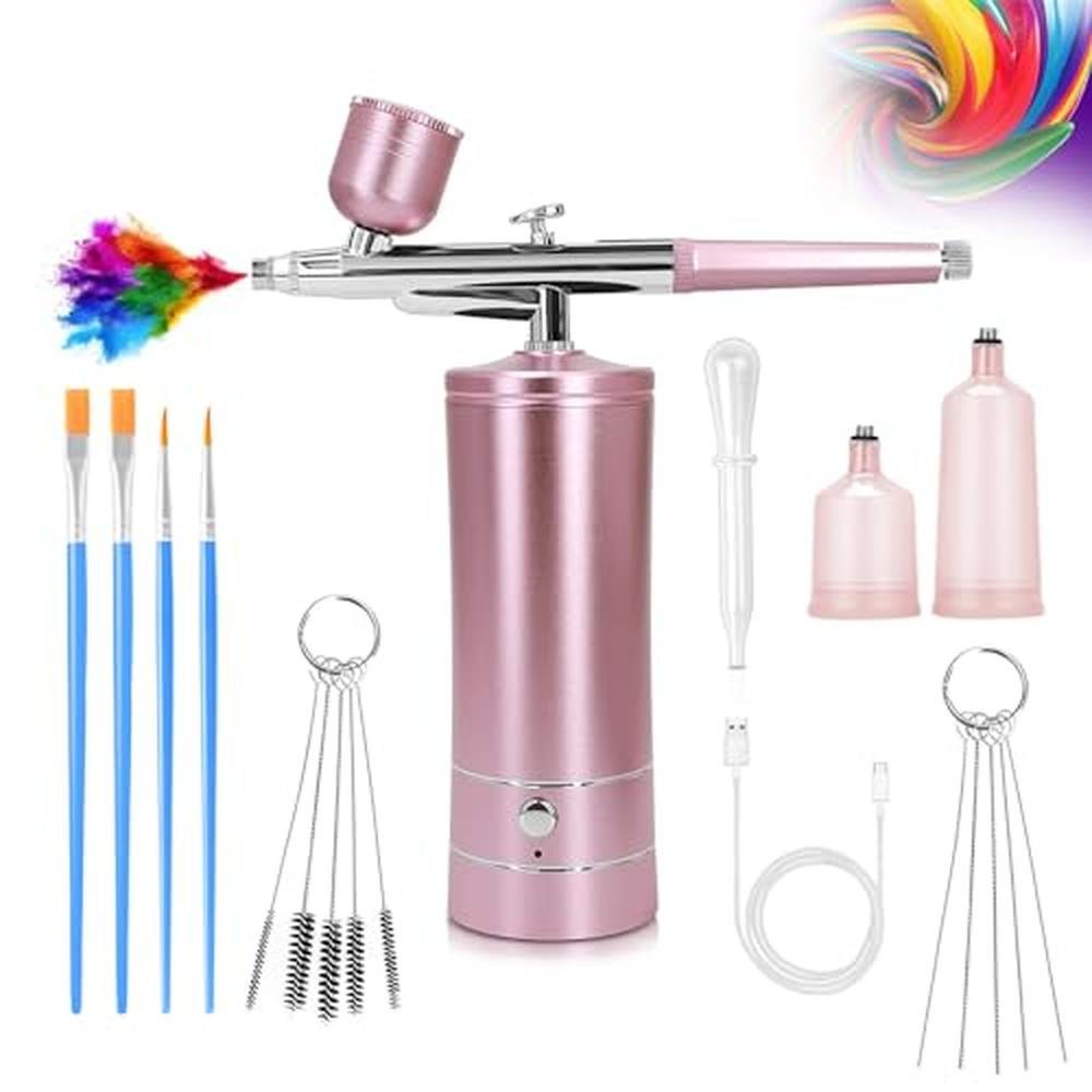Air Brush Kit: Premium Airbrush Kit with Air Compressor – Front View