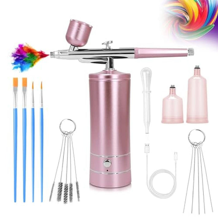 Air Brush Kit: Premium Airbrush Kit with Air Compressor – Front View