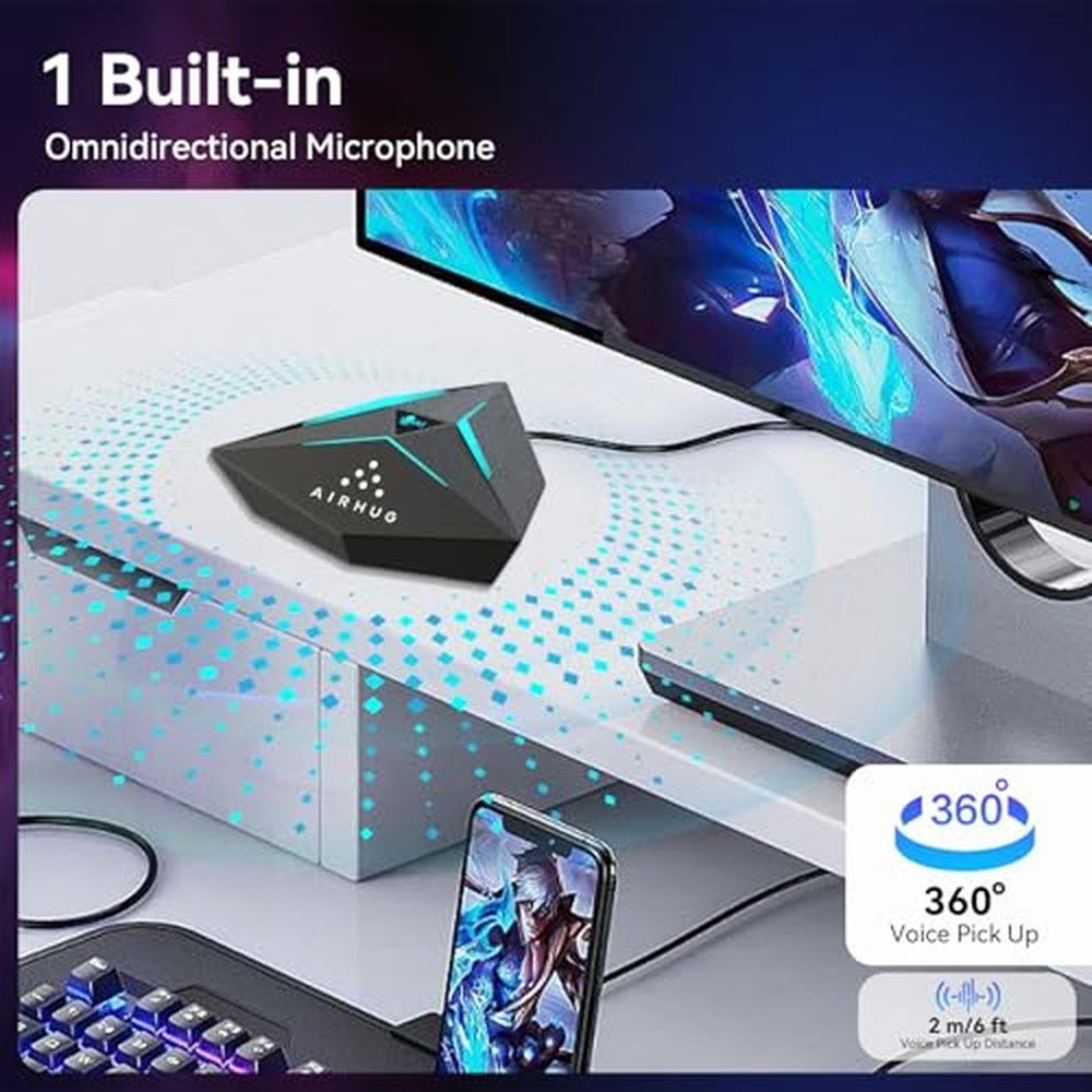 Microphone Airhug: AIRHUG USB Gaming Microphone One-Touch – In Use